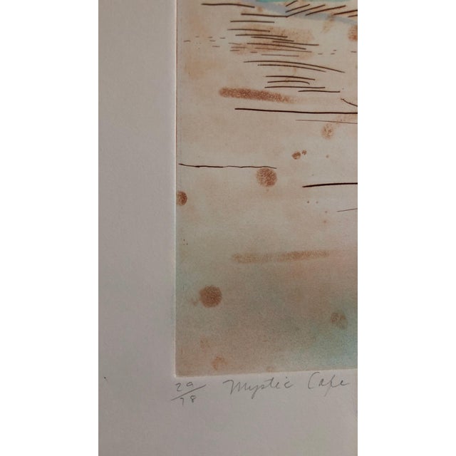 Susan Hall, Mystic Cafe, Pyramids Signed Aquatint Etching California Woman Artist Susan Hall, 1978 For Sale In Miami - Image 6 of 7