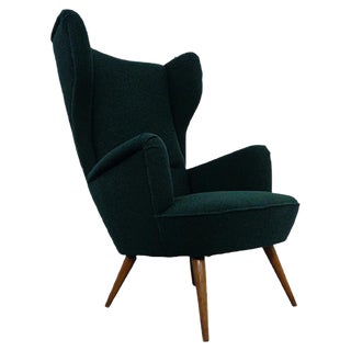 French Kvadrat Tonica Wingback Chair, 1950s For Sale