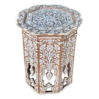 Antique Mid-19th Century Mother-of-Pearl Inlaid Octagonal Side Table For Sale