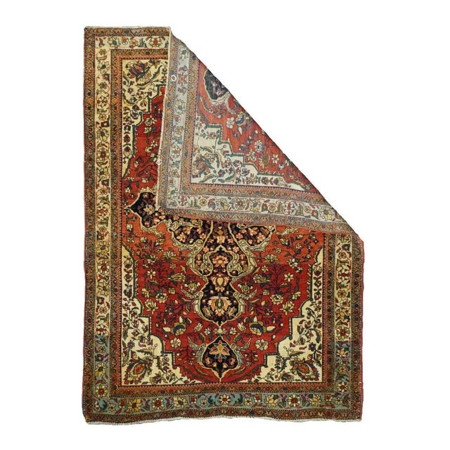 The scatter and room size pieces made in the Arak/Sultanabad area, between 1880 and 1910, with firm and leathery well-...