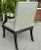 1990s Art Deco J. Robert Scott Black Lacquer Arm Chair For Sale - Image 5 of 6