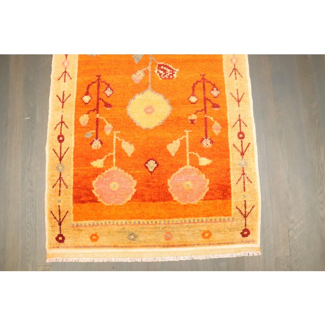 a mid 20th Century Turkish Anatolian rug in bright orange Details rug no. j4232 size 2' 7" x 4' 6" (79 x 137 cm)