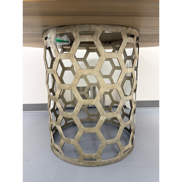 Mr Brown London Angeline Dining Table Base With Oval Top For Sale - Image 13 of 17