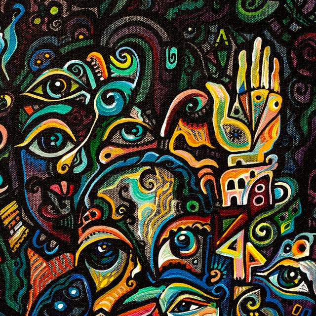 Abstract Alexander Arshansky, "Blessed" Abstract/Cubist Piece For Sale - Image 3 of 3