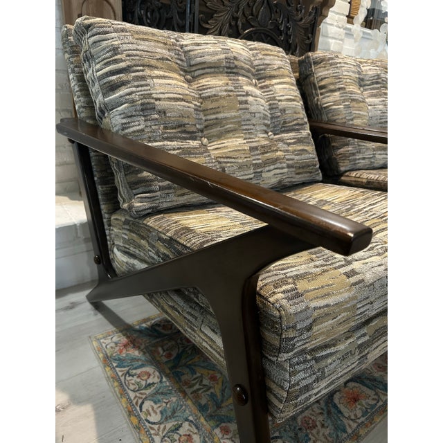 Wood MCM Style Z Chairs. Set of Two. For Sale - Image 7 of 10
