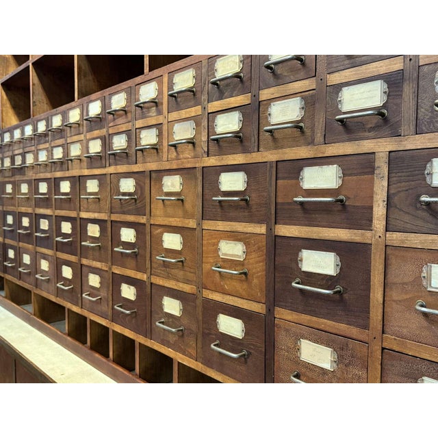 Large Seed Merchants Cabinet, 1950s For Sale - Image 3 of 18