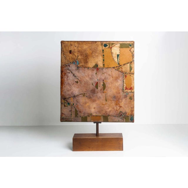 1980s Joe Downing Mixed Media Rawhide Painting For Sale In Chicago - Image 6 of 12