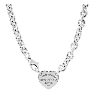 Retired Tiffany & Co. Return to Tiffany Heart Tag 925 Silver Pendent Necklace For Sale