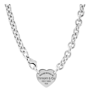 Retired Tiffany & Co. Return to Tiffany Heart Tag 925 Silver Pendent Necklace