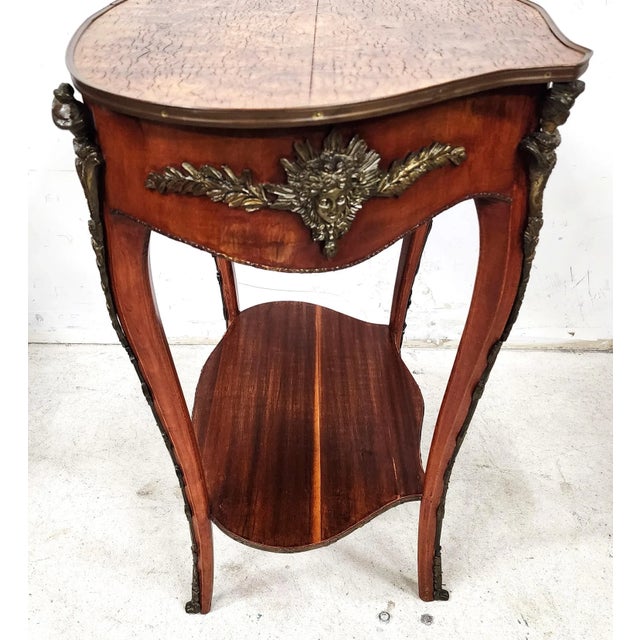 French Center Table Accent Lamp Louis XV Ormolu Mounts For Sale - Image 11 of 13