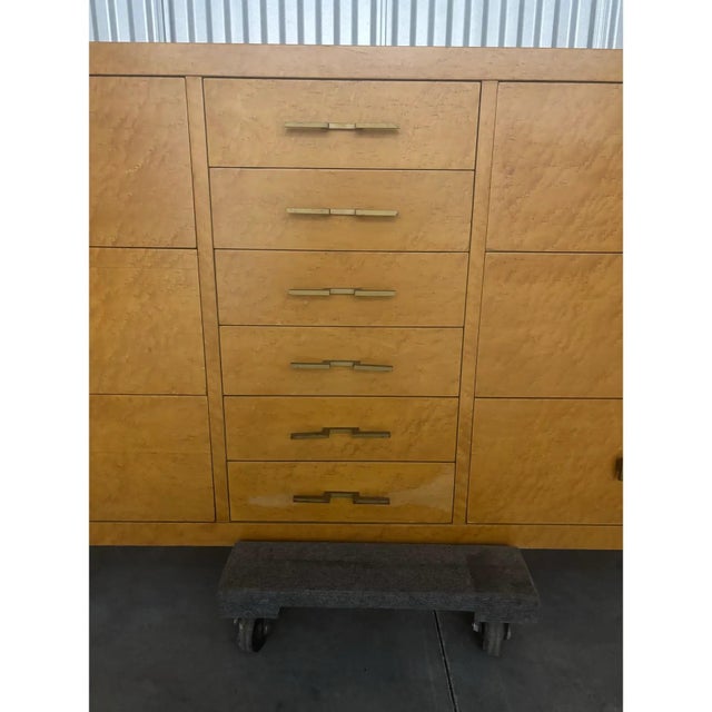 Rare Mid 20th Century Birds Eye Maple Dresser For Sale In Chicago - Image 6 of 9