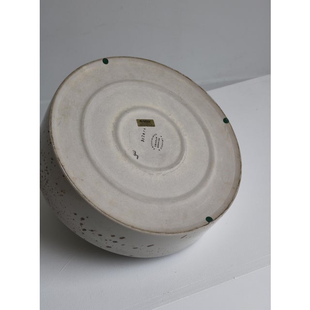 Large Floral Stoneware Bowl attributed to Søholm Pottery, Denmark, 1970s For Sale - Image 11 of 14