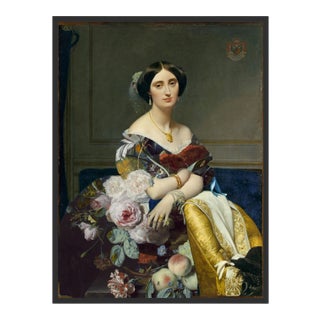 Floral Dress by Lara Fowler in Black Frame, Large Art Print For Sale