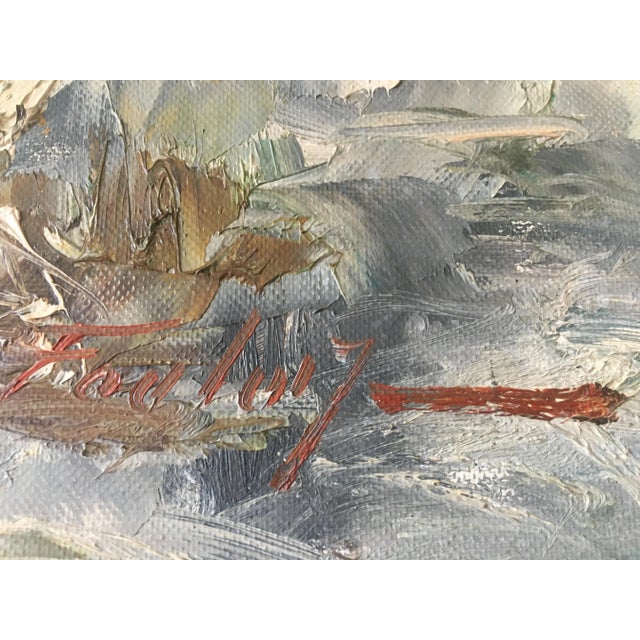 Large Forest Oil Painting on Canvas, 1950 For Sale - Image 10 of 13