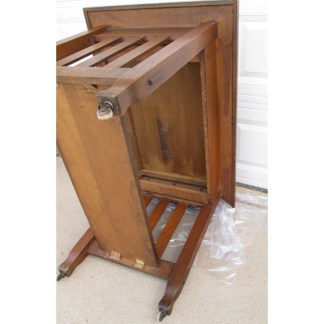 Early 20th Century Stickley Attributed Mission Oak Arts and Crafts Library Table / Writing Desk For Sale - Image 18 of 18