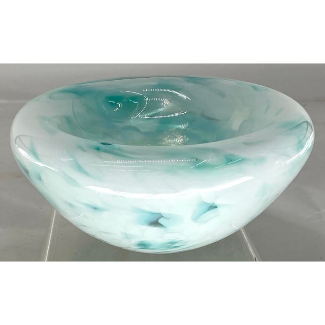 Glass Unusual Double Walled Art Glass Bowl by J.P.Holmes for Chatham Glass Co. For Sale - Image 7 of 12