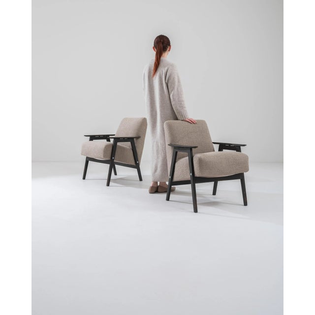 1960s Czech Modernist Armchairs, a Pair For Sale - Image 12 of 13