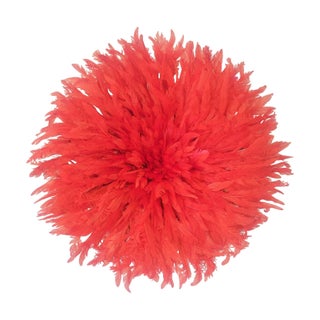 Authentic Cameroon Juju Hat - Coral For Sale