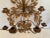 Italian Gilded Iron & Tole Leaf Motife Candelabra Sconces -A Pair For Sale - Image 9 of 10