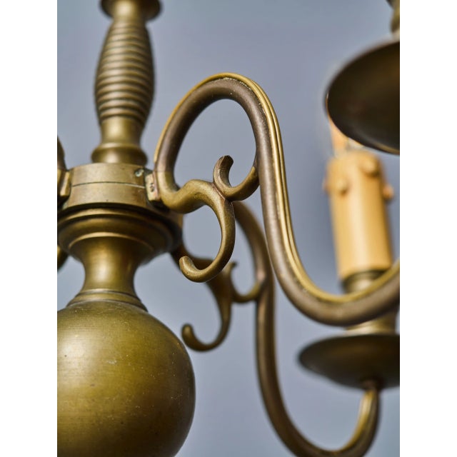 Antique Bronze Chandelier from Flanders, 1850 For Sale - Image 6 of 10