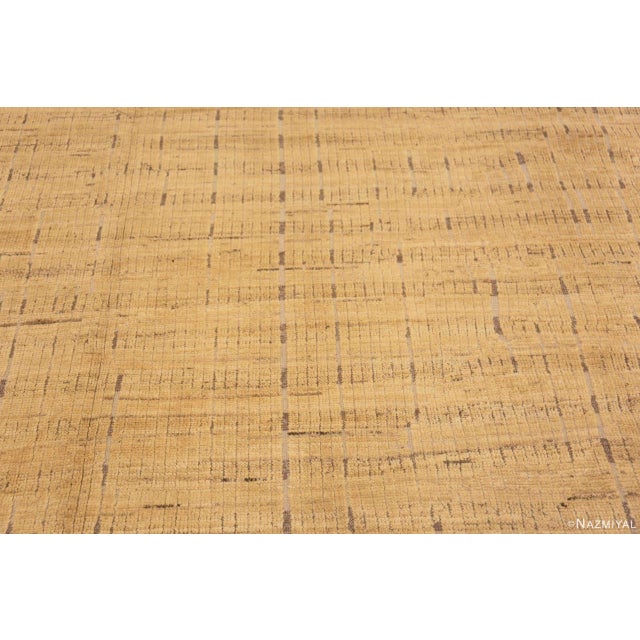 Abstract Nazmiyal Collection Warm Yellow Gold Color Abstract Tribal Geometric Design Modern Area Rug For Sale - Image 3 of 7