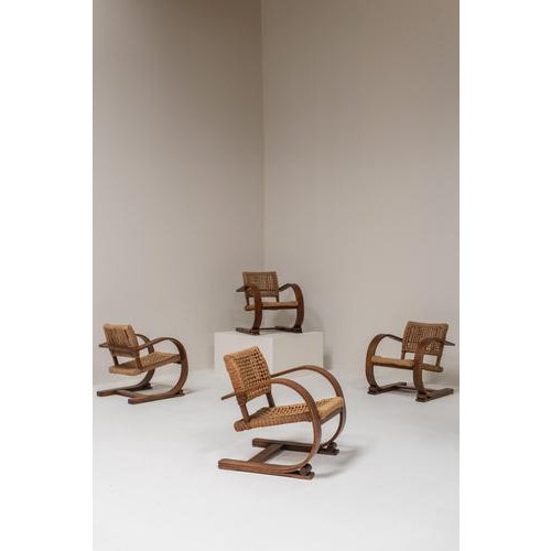 Mid-Century Rope Chair by Audoux & Minet, France, 1950s For Sale - Image 4 of 15