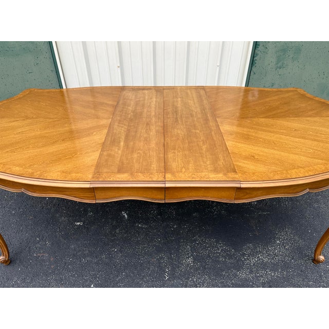 Late 20th Century French Country Fruitwood Extension Dining Table- Attr. To Century Furniture For Sale - Image 5 of 12