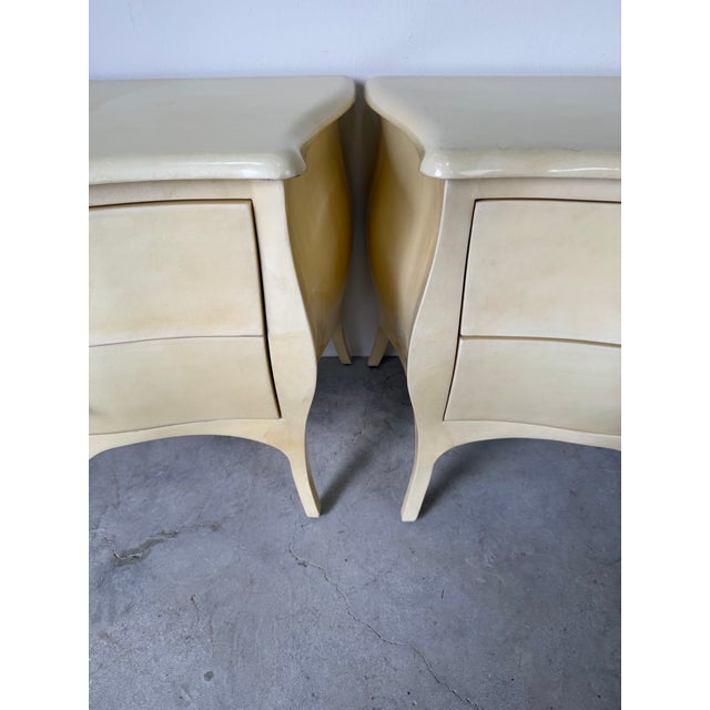 Vintage Jimeco Ltda Colombian Goat Skin Lacquer Nightstands – A Pair For Sale - Image 14 of 16