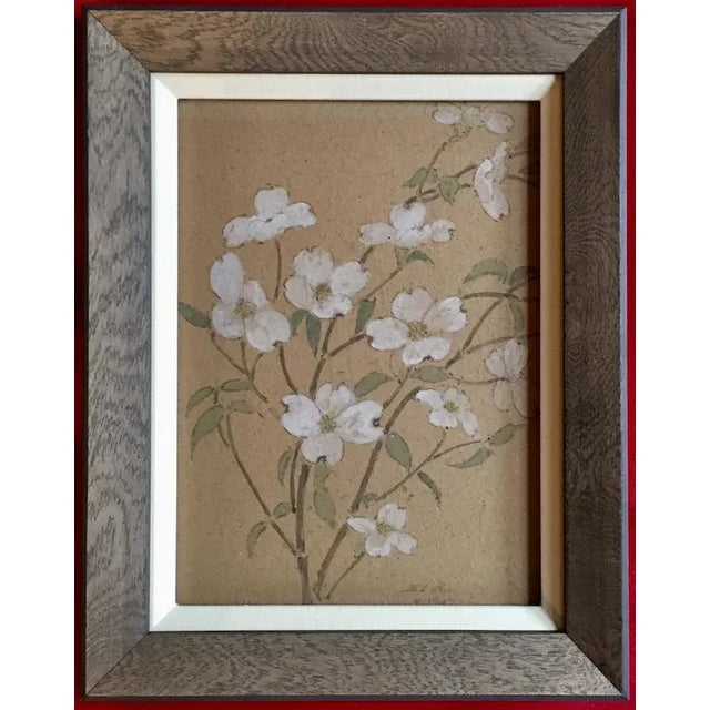 1907 Gouache Flower Painting of Dogwood Branches For Sale In New York - Image 6 of 11