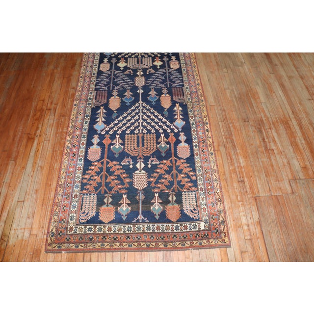 Textile Early 20th Century Zabihi Collection Tribal Persian Weeping Willow Tree Gallery Rug - 5' x 13'2" For Sale - Image 7 of 10