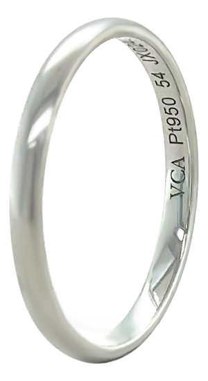 Van Cleef & Arpels Platinum Tendrement Wedding Band 2.44g, Size 7