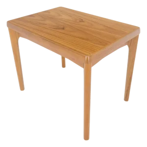 Danish Mid Century Modern Teak Rectangle Side End Table Stand MINT!