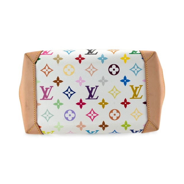 Late 20th Century Vintage Louis Vuitton Monogram Multicolore Audra M40047 White Handbag For Sale - Image 10 of 15