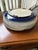 John-Richard Large Reactive Blue and Cream Shallow Pottery Bowl Coastal For Sale - Image 4 of 12