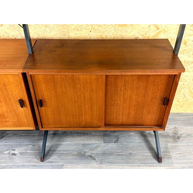 Wood Vintage Swedish Teak Shelving System Wall Unit by Olof Pira, 1960s For Sale - Image 7 of 18