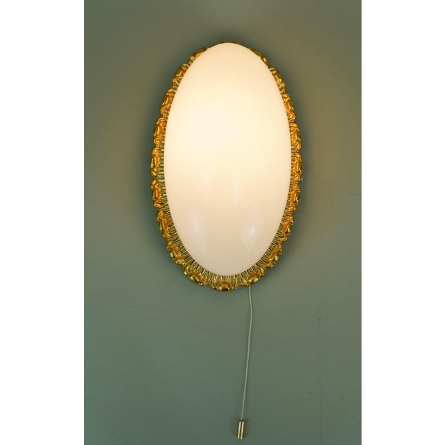 Vintage Glass Sconce with 234 Opaline Glass and Gilt Aluminum from Glashütte Limburg, 1970s For Sale - Image 10 of 16