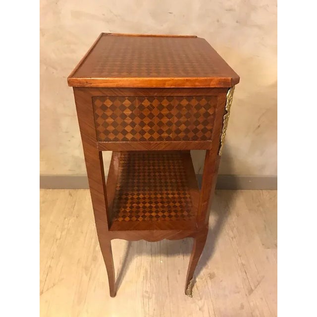 Brown Vintage French Bedside Table in Mahogany, 1920s For Sale - Image 8 of 12