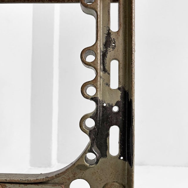 Vintage Italian Industrial Wooden and Cast Iron Console, 1800s For Sale - Image 6 of 18