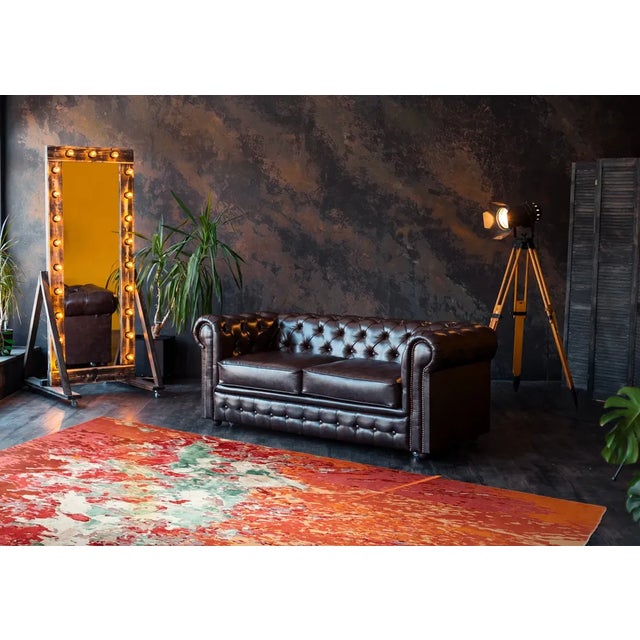 Hand-Knotted Tibetan Weave Rug by Murano Shutters For Sale - Image 4 of 5