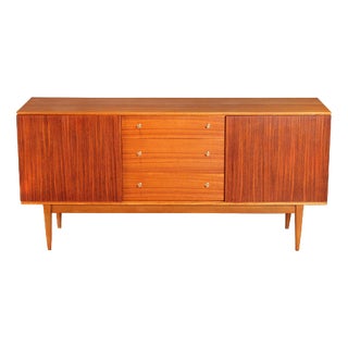 Mid-Century Teak and Rosewood Sideboard with Brass Handles from Wrighton, 1960s For Sale