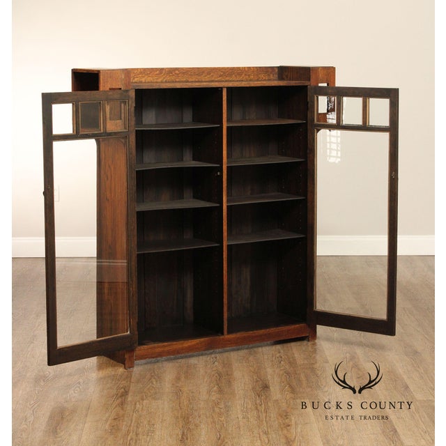 Grand Rapids Antique Mission Oak Bookcase For Sale In Philadelphia - Image 6 of 12