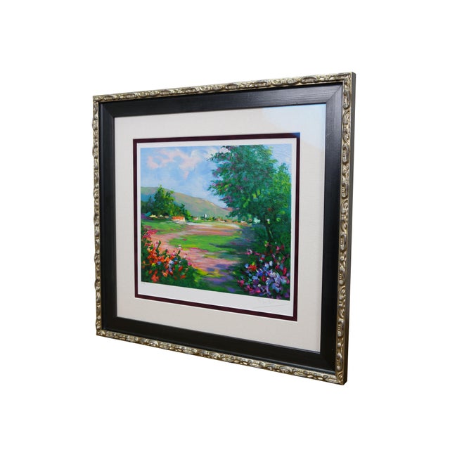 Modern 2004 Alex Perez 'Landscape in Provence' Colored Serigraph Print Signed Coa For Sale - Image 3 of 12