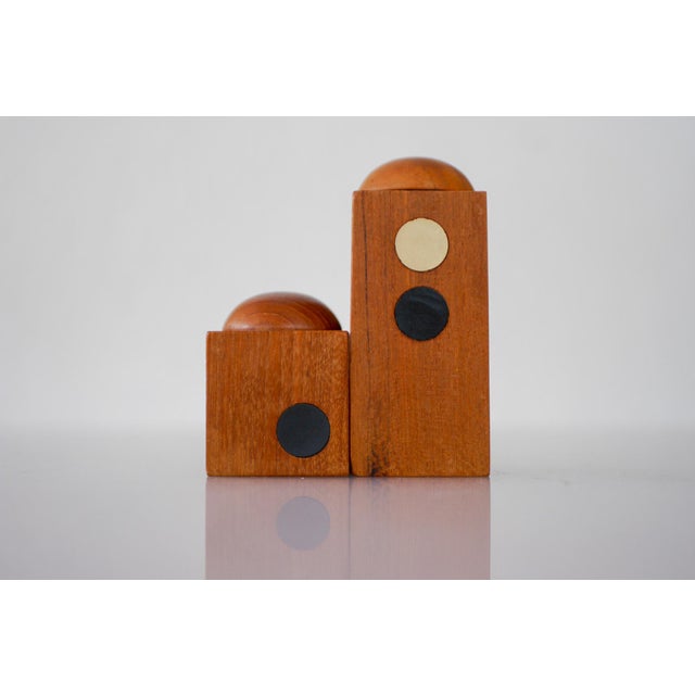Mid-Century Modern Danish Teak Salt and Pepper Shaker Set, Set of 2 For Sale - Image 15 of 15