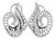 Mid 20th Century 18k White Gold Italian Designer Odelia Diamond Swirl French Clip Earrings, Pair For Sale