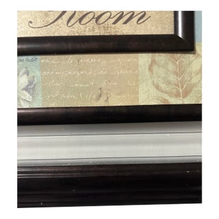 Vintage Powder Room Picture Wood and Glass For Sale