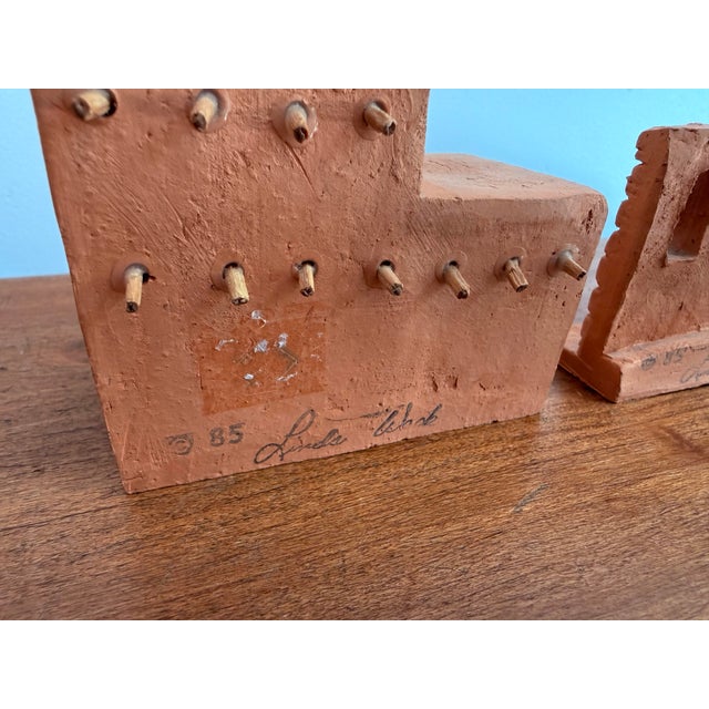Terra Cotta Mid 20th Century Miniature Southwestern Terracotta Adobe Structures, a Pair For Sale - Image 8 of 12