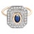 Halo Diamond Sapphire Stone Wedding Ring in 14k Gold Size 5 For Sale