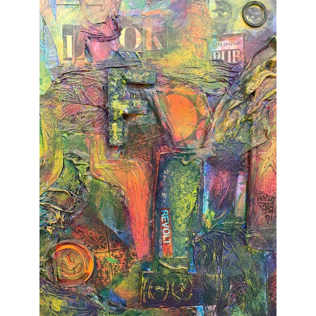 1960s Mid-Century Modern Mixed Media, Collage, by Tom Betts, American, 1967 For Sale - Image 5 of 13