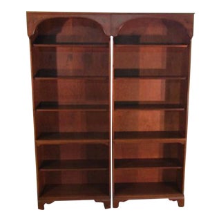 Hitchcock Pair of Paint Decorated Solid Maple Bookshelves For Sale