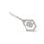 14K White Gold Diamond Drop Slide Pendant Necklace Estate For Sale - Image 4 of 4